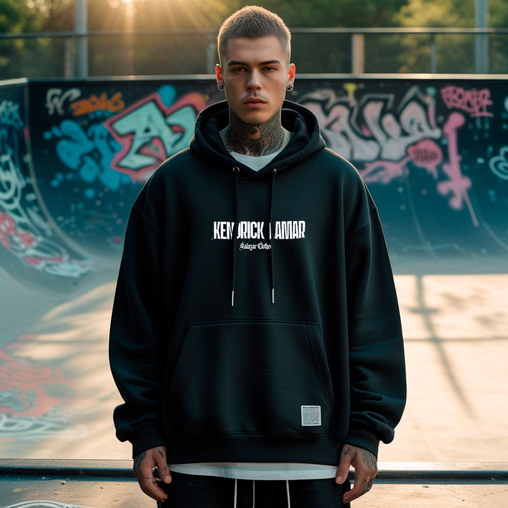 Hoodie Oversize "Kendrick Lamar Tribute" - Edición Super Bowl Halftime